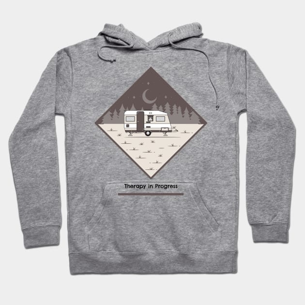 Therapy in Progress Camping Hoodie by QwerkyShirts